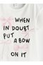 Ribbon Detailed Combed Cotton Girl's T-Shirt - 3