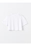 White Crew Neck Basic Short Sleeve Girls' Crop T-Shirt - 2