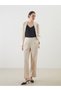 Lcwaikiki Classic Elastic Waist Striped Women's Pleated Pants (S5)