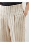 Lcwaikiki Classic Elastic Waist Striped Women's Pleated Pants (S5) - 3