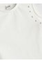 Lcw Kids Ecru Crew Neck Tassel Detailed Girls Crop Tank Top - 2