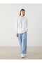 Wideleg Women's Jeans Pants with Elastic Waist