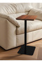 2-Pack Wrought Iron Removable Solid Wood Metal Side Table - 2