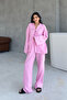 Pink Front Tie Detailed Brand Model Muslin Suit