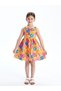 Lcw kids mixed floral ruffled girl's linen dress
