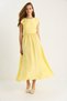 Women's Yellow Side Tape Detailed Long Modal Dress 5254 60281099 - 6