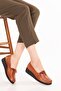 Genuine Leather Inside and Outside Soft Textured Casual Shoes Ndr.101 Tan - 6