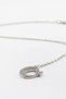 Silver Colored Shiny Stone Moon Star Lacquer Coated Bijoux Necklace (Chain 45 cm) - 6