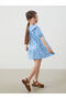 Lcw Kids Blue Baby Neck Girl's Dress - 2
