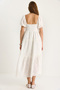 Women's White Self-Floral Embroidered Lined Muslin Dress 5259 60281102 - 7