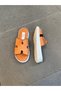 Diva Tan Leather Orthopedic Women's Daily Slippers - 3