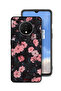 OnePlus 7T Protective Case Cover Peach Small Roses