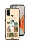 غطاء حماية لجهاز OnePlus Nord N100 بملصق قهوة