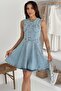 Women's Denim Dress with Buttons and Pockets