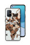 غطاء حماية لهاتف OnePlus 8T 5G برسومات خريطة العالم