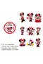 Red Minnie Mouse Cake Decoration 10 Pcs - 2