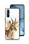 غطاء حماية لهاتف Oppo Reno3 Pro 4G بطبعة غزال تجريدي