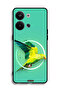 غطاء حماية لهاتف Oppo Reno9 Pro 5G بطبعة فن تجريدي ببغاء - 2