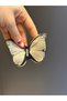 10X8 cm 3D Stone Embroidery Butterfly Embroidery Sewing Applique Cream - 3