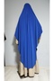 Full Length Sandy Souffle Khimar Hijab Scarf Cobalt Blue - 3