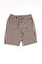 Men's White Brown Plaid 2025 Jogger Shorts