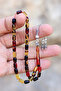 Moire Yellow Black Capsule Cut Silver Tassel Fire Amber Prayer Beads 201024409