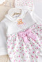 Flower Printed Baby Collar 100% Cotton Baby Girl Romper - 2