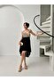 Black Sequin Detailed Strap Dress - 3