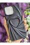 iPhone 16 Promax Compatible 3D Heart Black Silicone Case - 5
