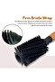Wood Brush with Nylon or Boar Bristles, Round Pro Brush, Ergonomic Handle - 3