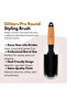 Wood Brush with Nylon or Boar Bristles, Round Pro Brush, Ergonomic Handle - 2