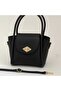 Medium Size Fluffy Form Hand and Shoulder Bag with Gold Lock