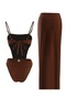 Elitebrown Swimsuit Pareo Set - 3