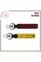 Couple Leather Keychain Design Carrying Trabzon Love, Name Writable Detail, Burgundy-Yellow