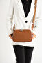 Women's Tan 5 Compartment Cross Shoulder Bag 236000Pc - 5