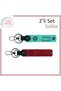 To a Wife with a Strong Posture Like a Captain, Personal Keychain Set with Ship Motif, Turquoise-Red