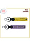 61 Trabzon Themed Stylish Gift Keychain Set, Name Writable Design, Yellow-Purple Violet