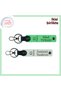 61 Trabzon Written, Pistachio Green-White, Personal Leather Keychain Carrying City Love Set of 2