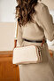 Women's Cream Tan 5 Compartment Cross Shoulder Bag 236000Pc - 5