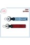 Meaningful Memory for Team Spirit, Volleyball Motif Leather Keychain Set, Name Writable, g Blue-Red
