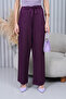 Dark Purple Wide Leg Trousers - 7