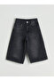 Rmz Gi̇yi̇m Farkiyla Ripped Detailed Girls' Jean Bermuda Shorts - 2