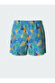 Two Mt Shop Quality Lcw Eco Blue Raschel Printed Boys' Swimming Shorts - 2