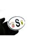 Oval Flag (S) Letter Glass Ornament Plexiglass Suction Cup Crest - Letter S Special for Labelers - 3
