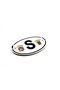 Oval Flag (S) Letter Glass Ornament Plexiglass Suction Cup Crest - Letter S Special for Labelers