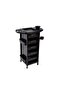 Professional Plastic Salon Trolley with 5 Drawers & Tool Organizer – Black