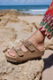 Roys Women's Taba Tutun Suet Stone 5 cm Heel Slippers - 7