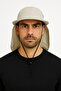 Men's Light Beige Neck Protector Uv Sun Protection Breathable Outdoor Fisherman Hat - 4