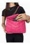 Quilted Women's Hand and Shoulder Bag with Chain Strap - 4