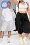 Unisex Wide Fit Baggy Oversize Shorts Plus Size Knee Length Bermuda Shorts Black Gray Anthracite